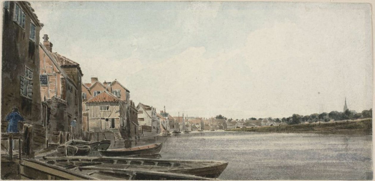 Vista del Wensum en King Street, tomada desde Foundary Bridge de John Thirtle
