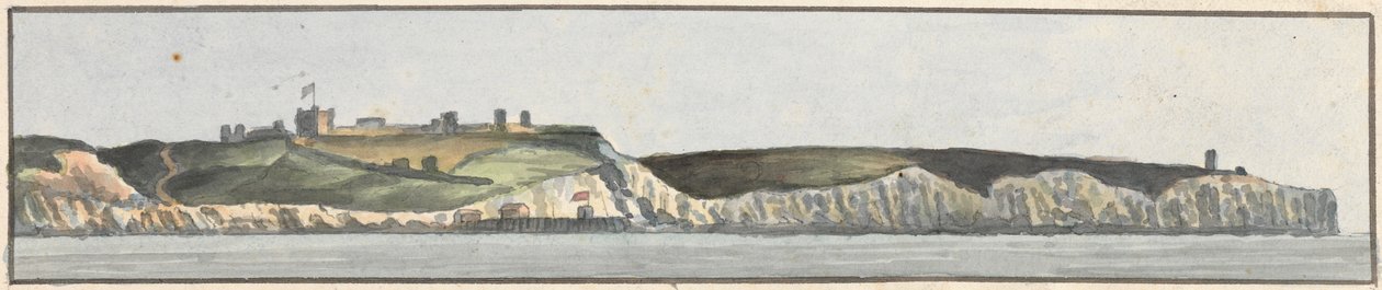 Castillo de Dover, noreste, 1/2 norte (uno de los cinco dibujos de un montaje) de John Thomas Serres