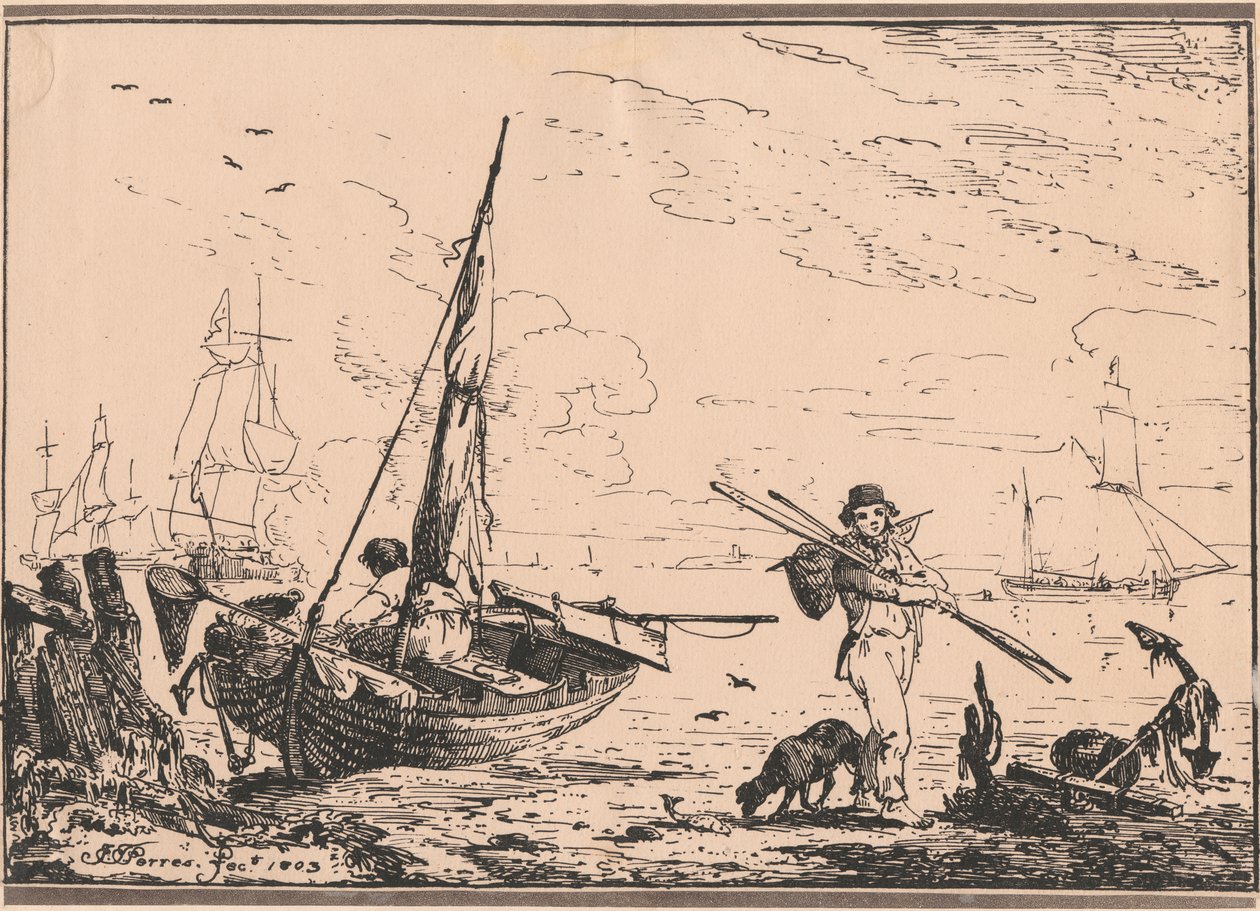 Escena portuaria de John Thomas Serres