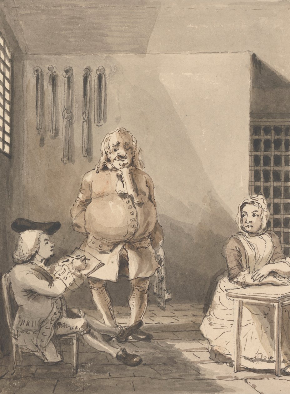 Dibujo Hogarth Sarah Malcolm de John Thomas Smith