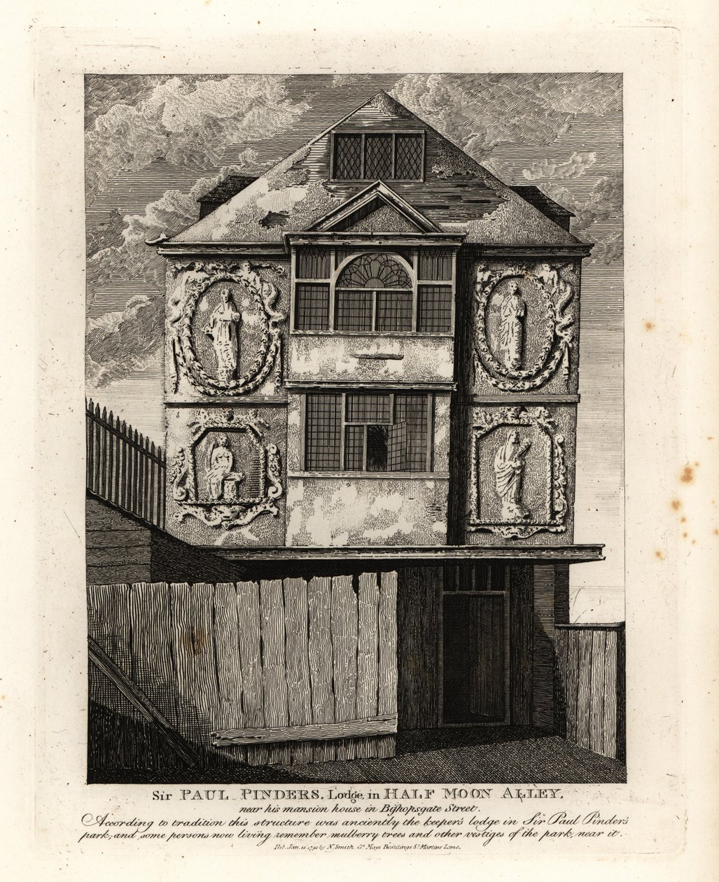 La Logia de Sir Paul Pinders en Half Moon Alley de John Thomas Smith