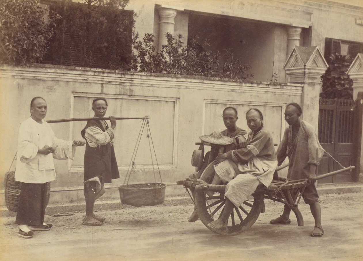 Carretilla para pasajeros, Shanghái de John Thomson