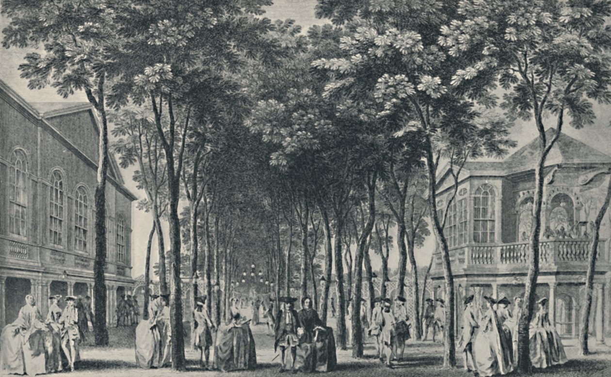 Sociedad en los Jardines de Marylebone, 1755, 1920 de John Tinney
