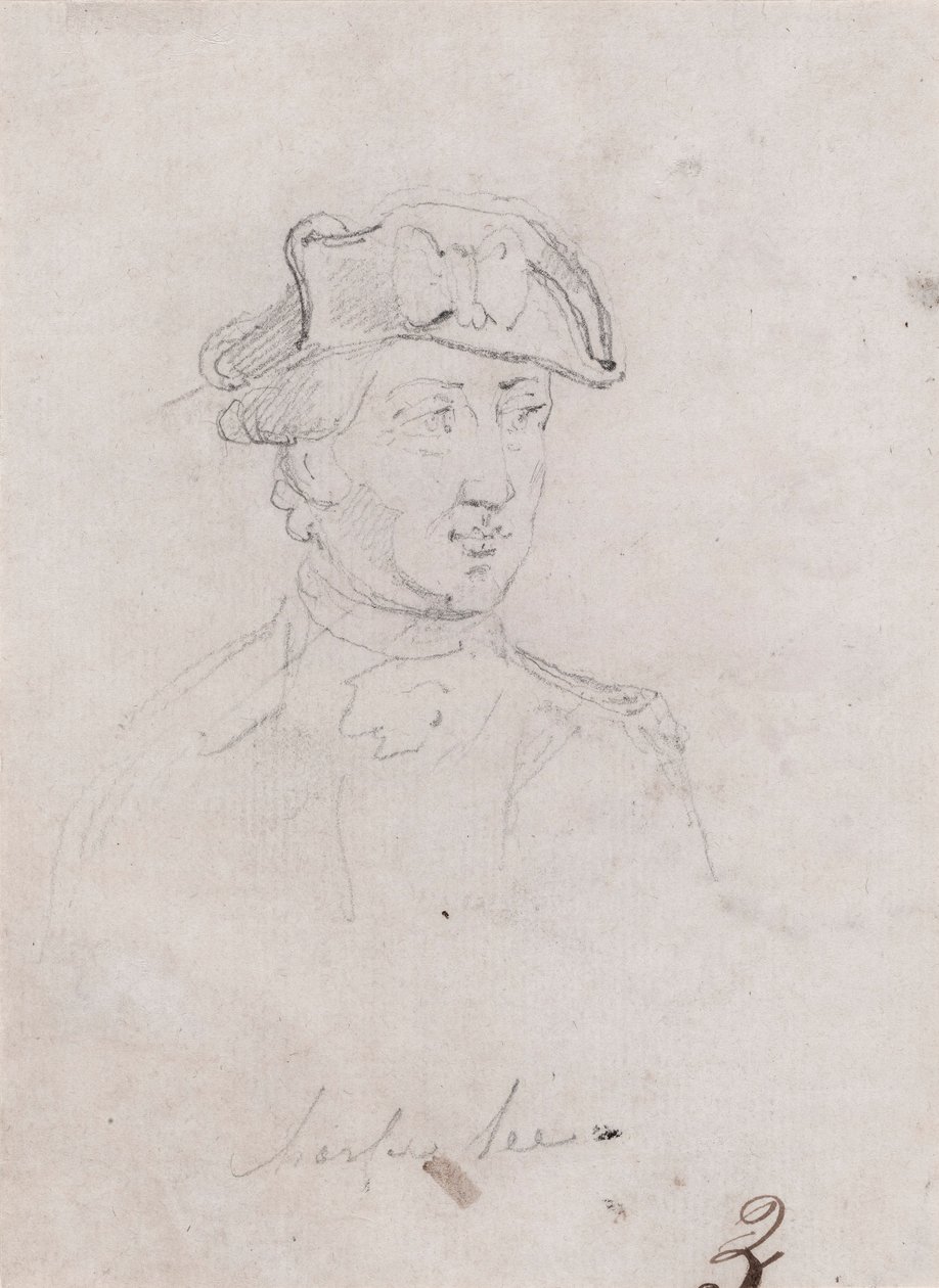 Mayor General Charles Lee, estudio para propuesta de John Trumbull