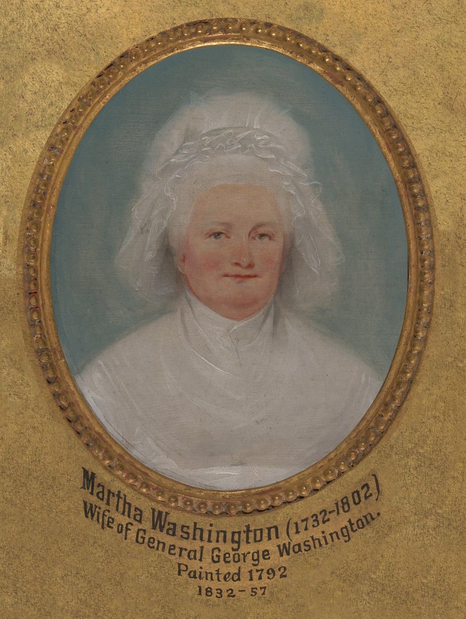 Martha Washington (geb. Martha Dandridge, ehemals Martha Parke Custis, 1731–1802) de John Trumbull
