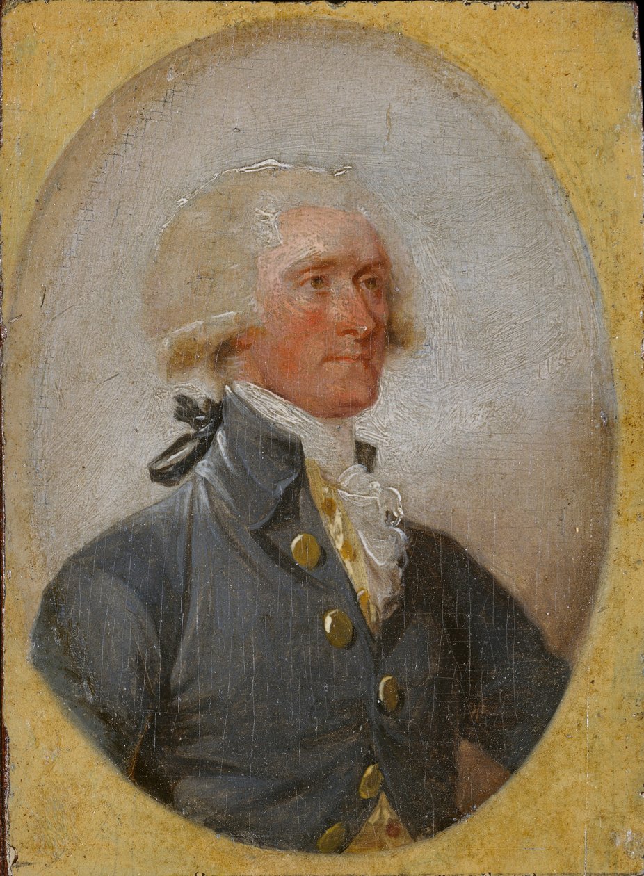 Retrato en miniatura de Thomas Jefferson a los 33 años de John Trumbull