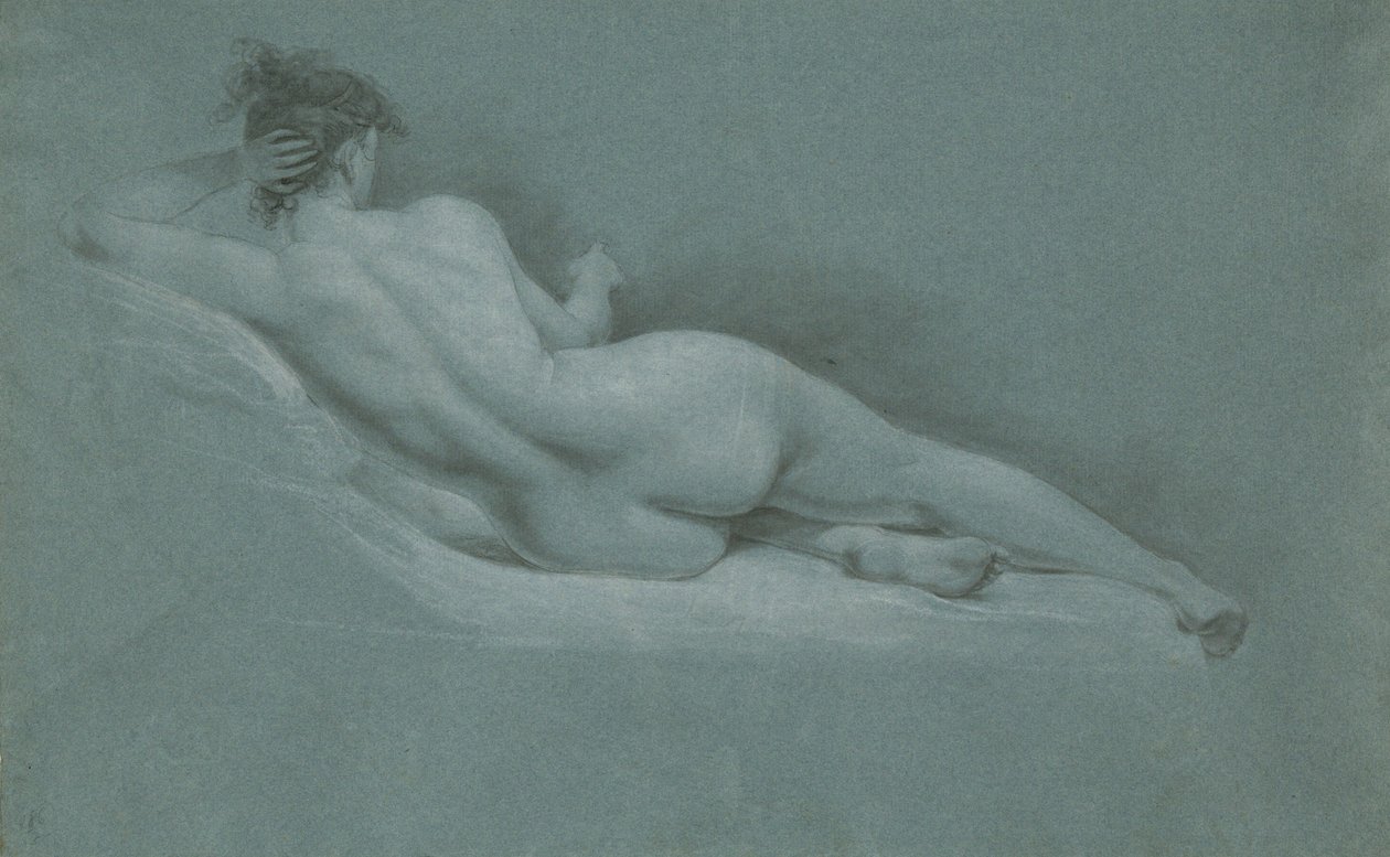 Desnudo recostado, vista de espaldas de John Trumbull