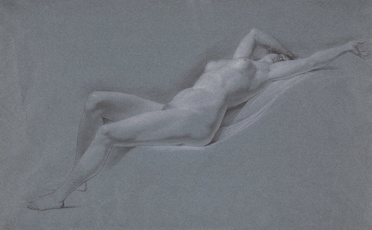 Desnudo reclinado, vista frontal de John Trumbull
