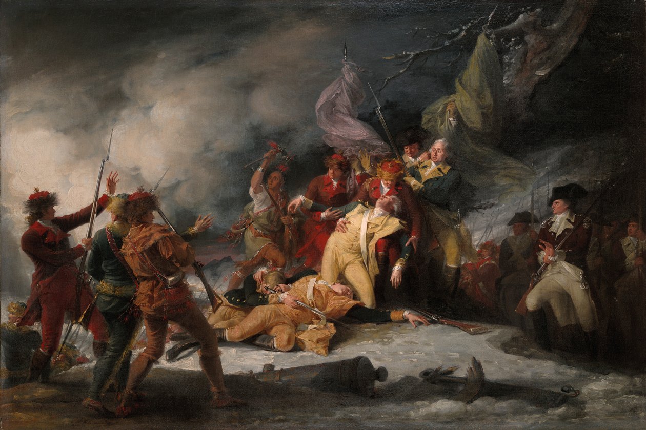 La muerte del general Montgomery en el ataque a Quebec, 31 de diciembre de 1775 de John Trumbull