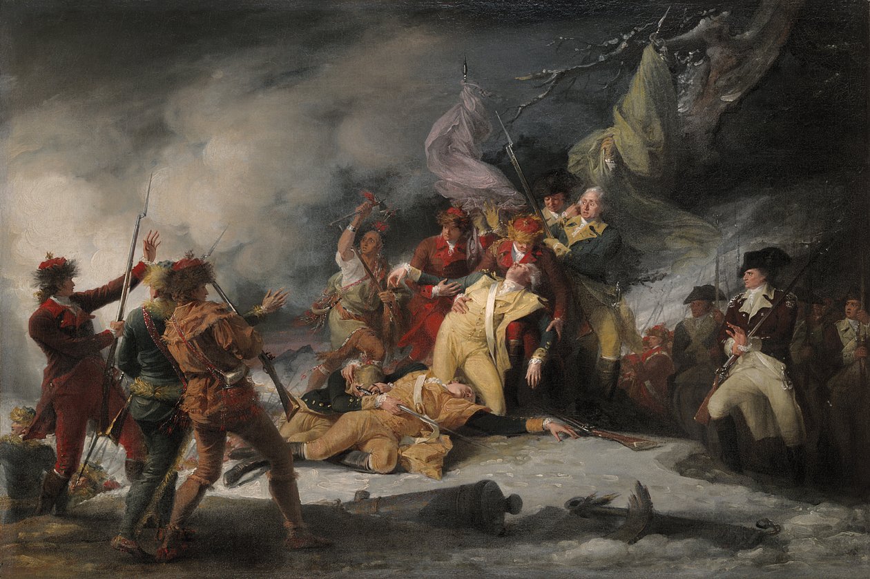 La Muerte del General Montgomery en el Ataque a Quebec, 31 de diciembre de 1775, 1786 de John Trumbull