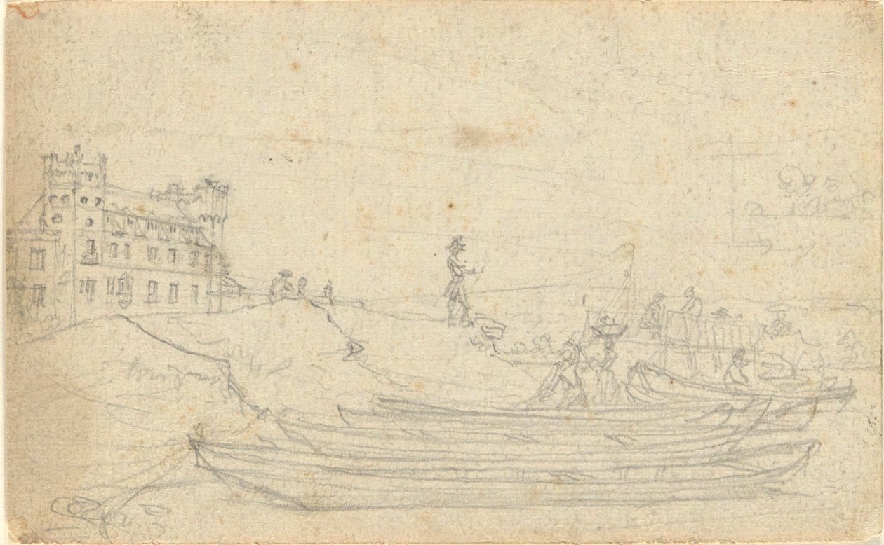 Sin título, del folio: Bocetos en Francia y Alemania, una de las 22 hojas del folio B de John Trumbull