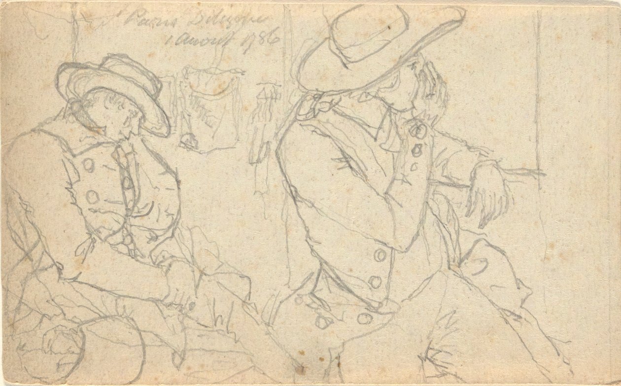 Sin título, del folio: Bocetos en Francia y Alemania, una de las 22 hojas del folio B de John Trumbull