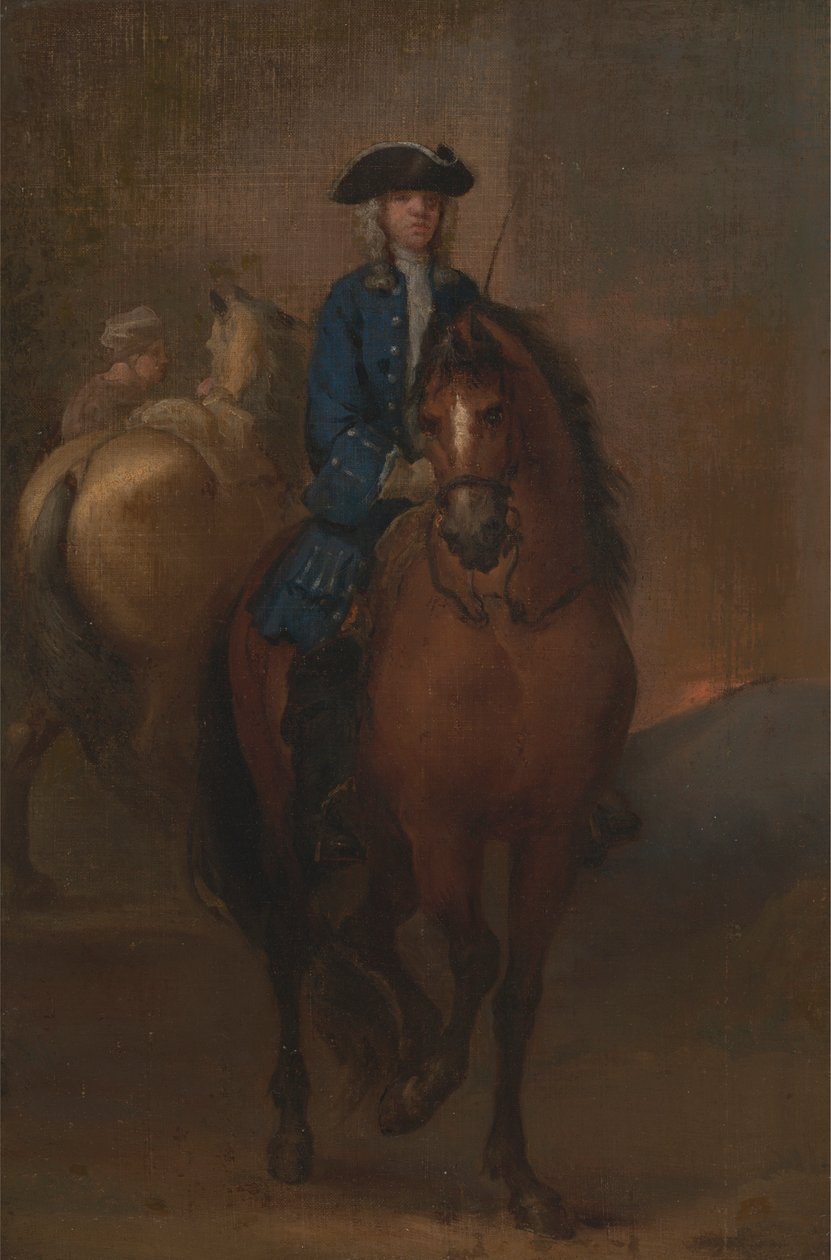 Un joven caballero a lomos de un caballo domado de John Vanderbank