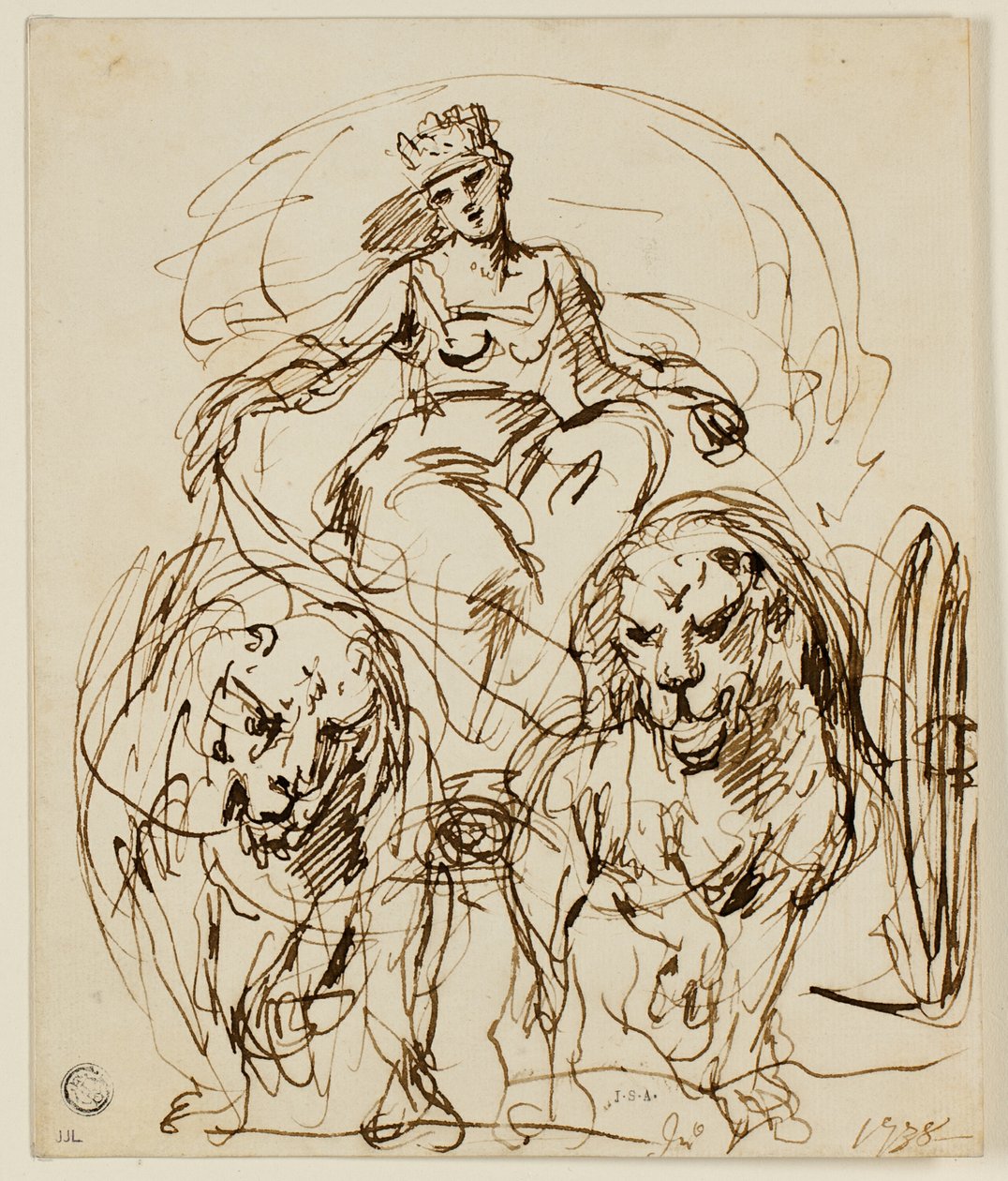 Cibeles en carro tirado por leones de John Vanderbank