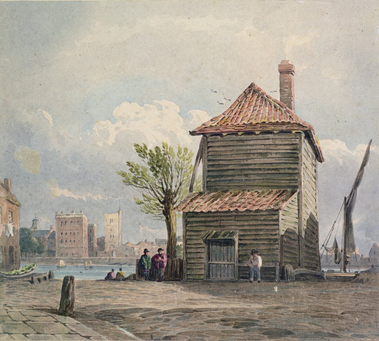 El transbordador de caballos, Millbank de John Varley