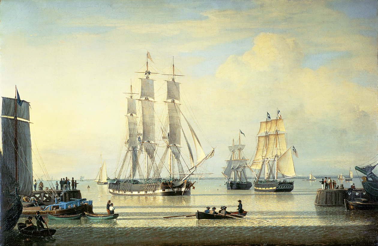 El "William Lee" en la desembocadura del Humber Dock, Hull, o El regreso del "William Lee de John Ward
