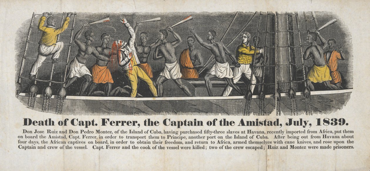Muerte del Capitán Ferrer, Capitán de la Amistad, julio de 1839 de John Warner Barber