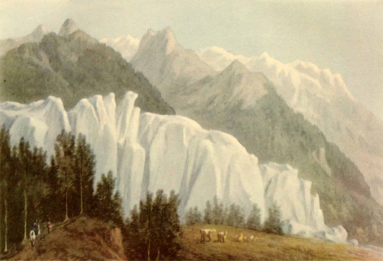 El glaciar des Bossons, Chamonix de John Warwick Smith