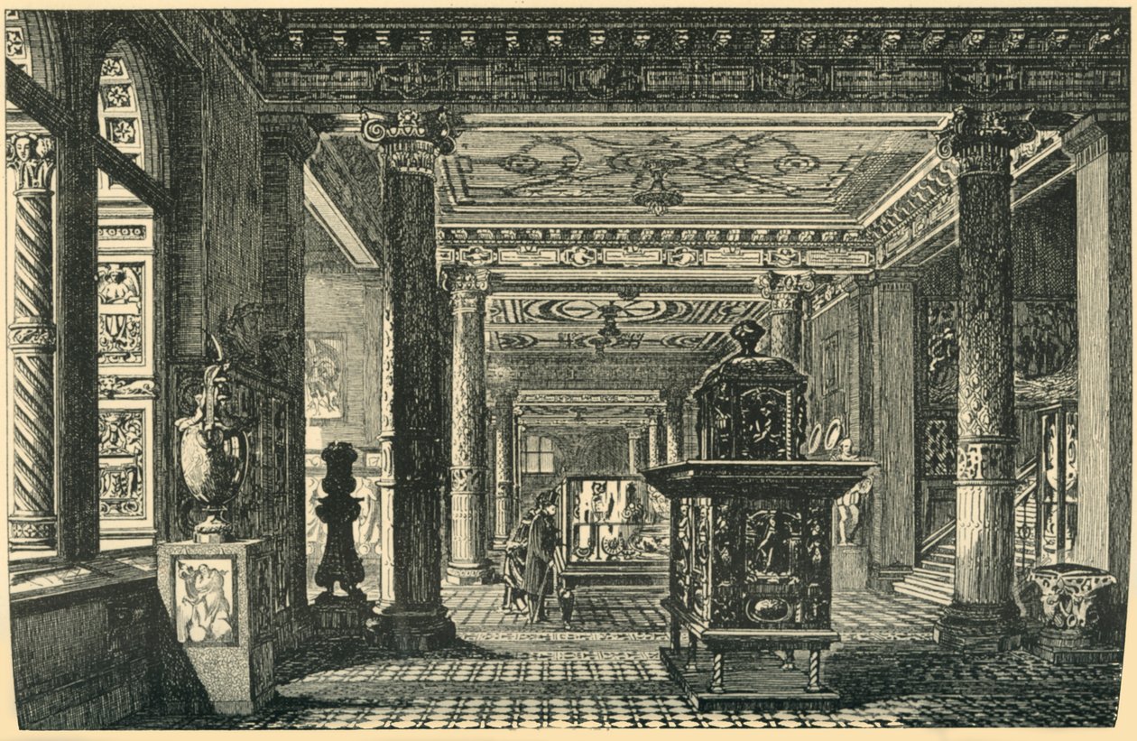 La Galería de Cerámica, Museo de South Kensington, c1876 de John Watkins