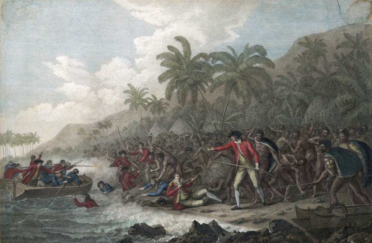 La muerte del Capitán James Cook el 14 de febrero de John Webber