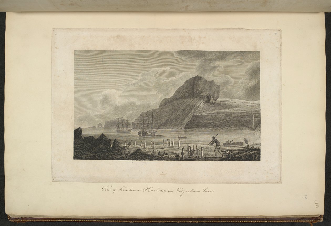 Vista del puerto de Navidad en la Tierra de Kerguelen, diciembre de 1776 de John Webber