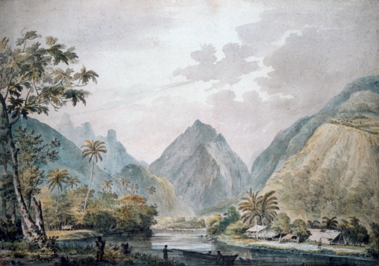 Vista del Valle de Vaitepiha, Tahití de John Webber