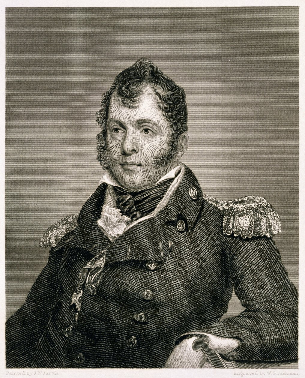 Comodoro Oliver Hazard Perry (1785-1819), grabado por William G. Jackman de John Wesley Jarvis