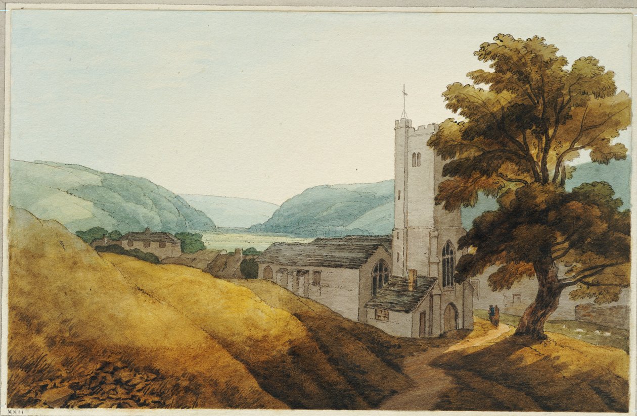 Desde el cementerio en Dulverton, Somerset, 1800 de John White Abbott