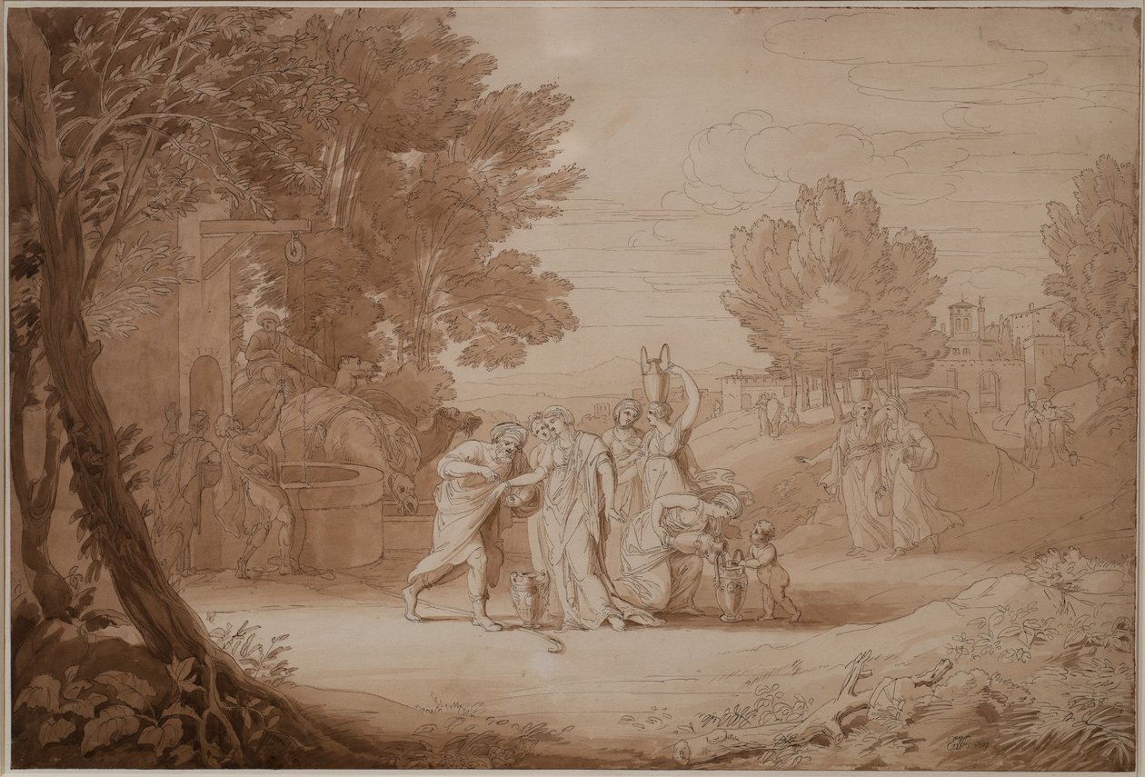 Rebeca en el pozo, 1807 de John White Abbott