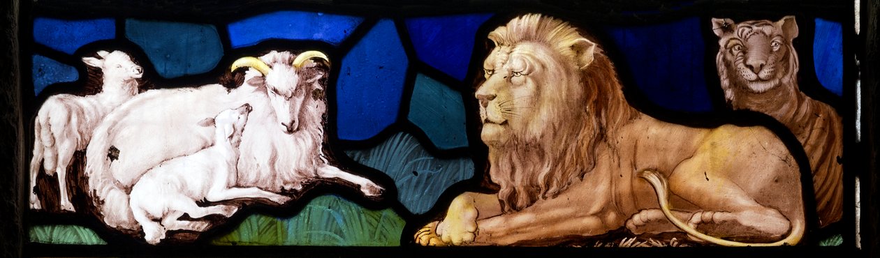 Corderos y Leones, Te Deum, Ventana Este de John William Brown