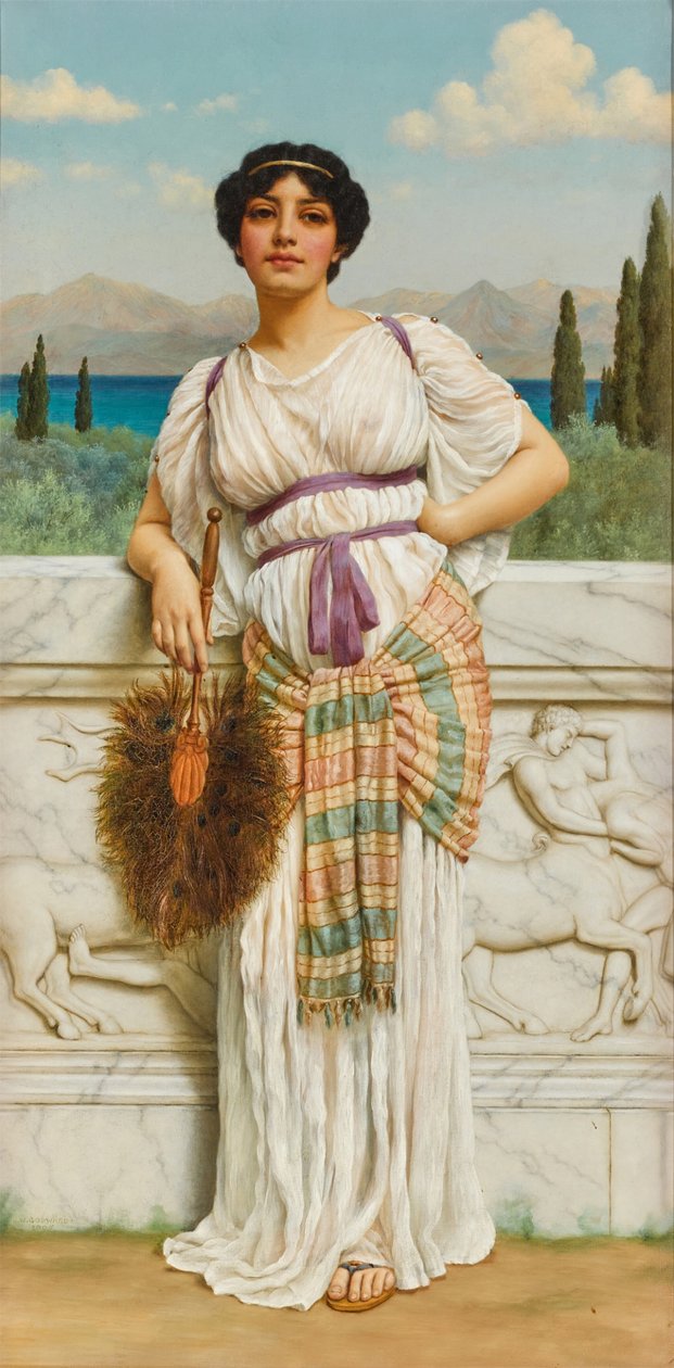 Una belleza griega de John William Godward