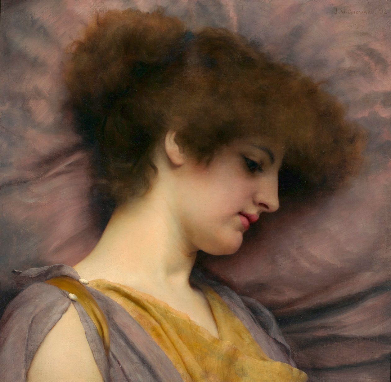 Pensamientos lejanos, por John William Godward de John William Godward