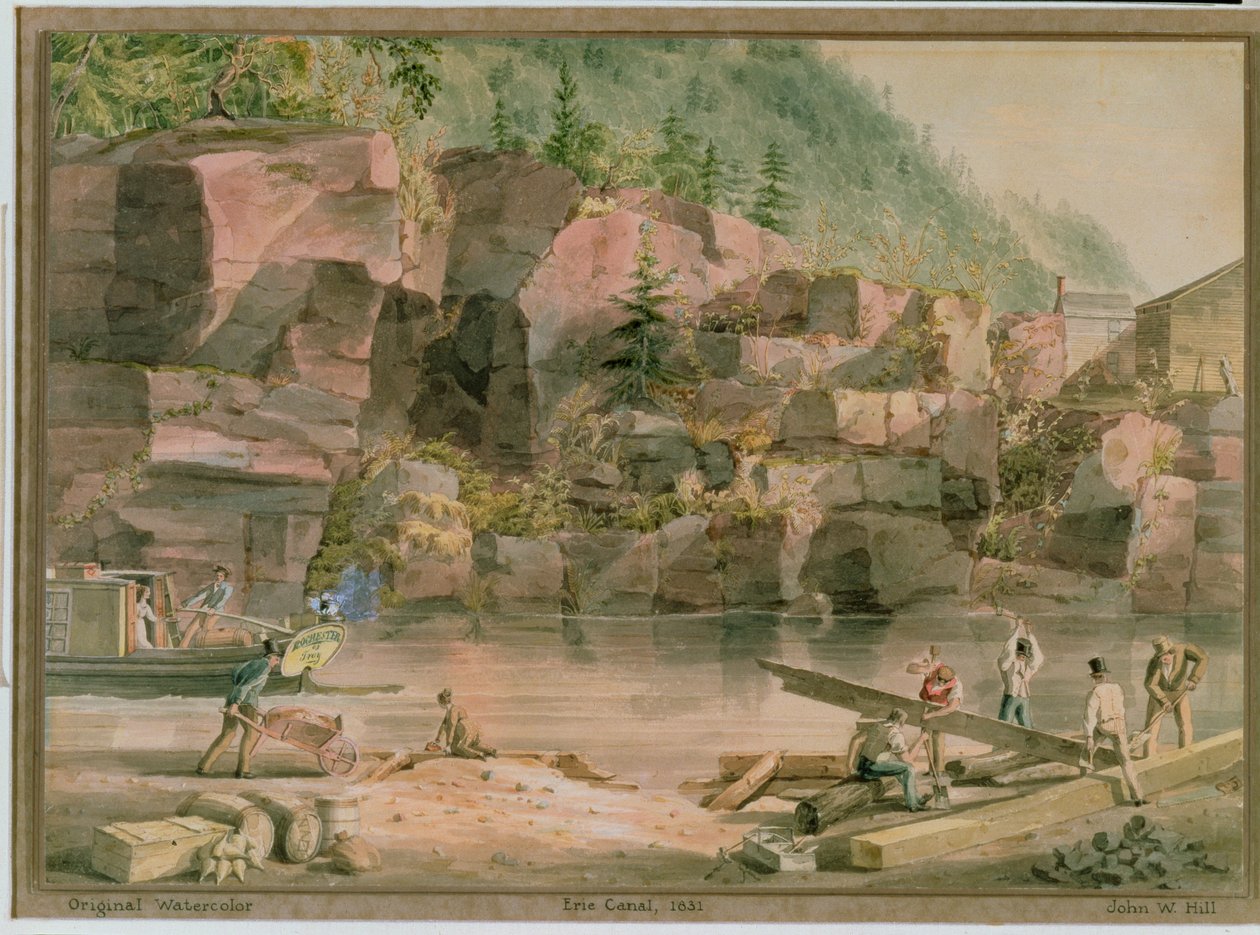 Canal Erie, NY, 1831 de John William Hill