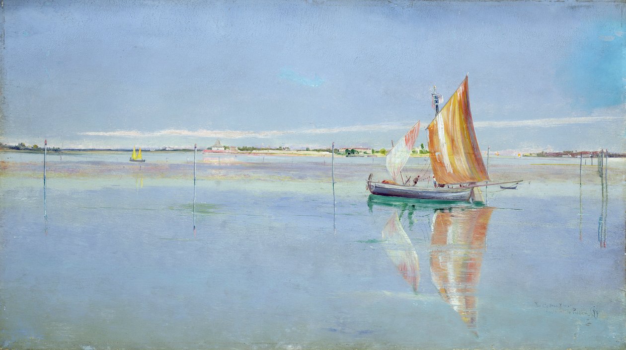 En la laguna, Venecia de John William Inchbold