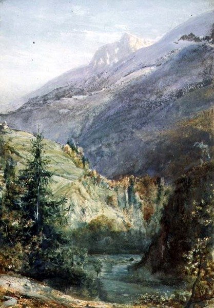 En el camino de Sepey, Suiza de John William Inchbold