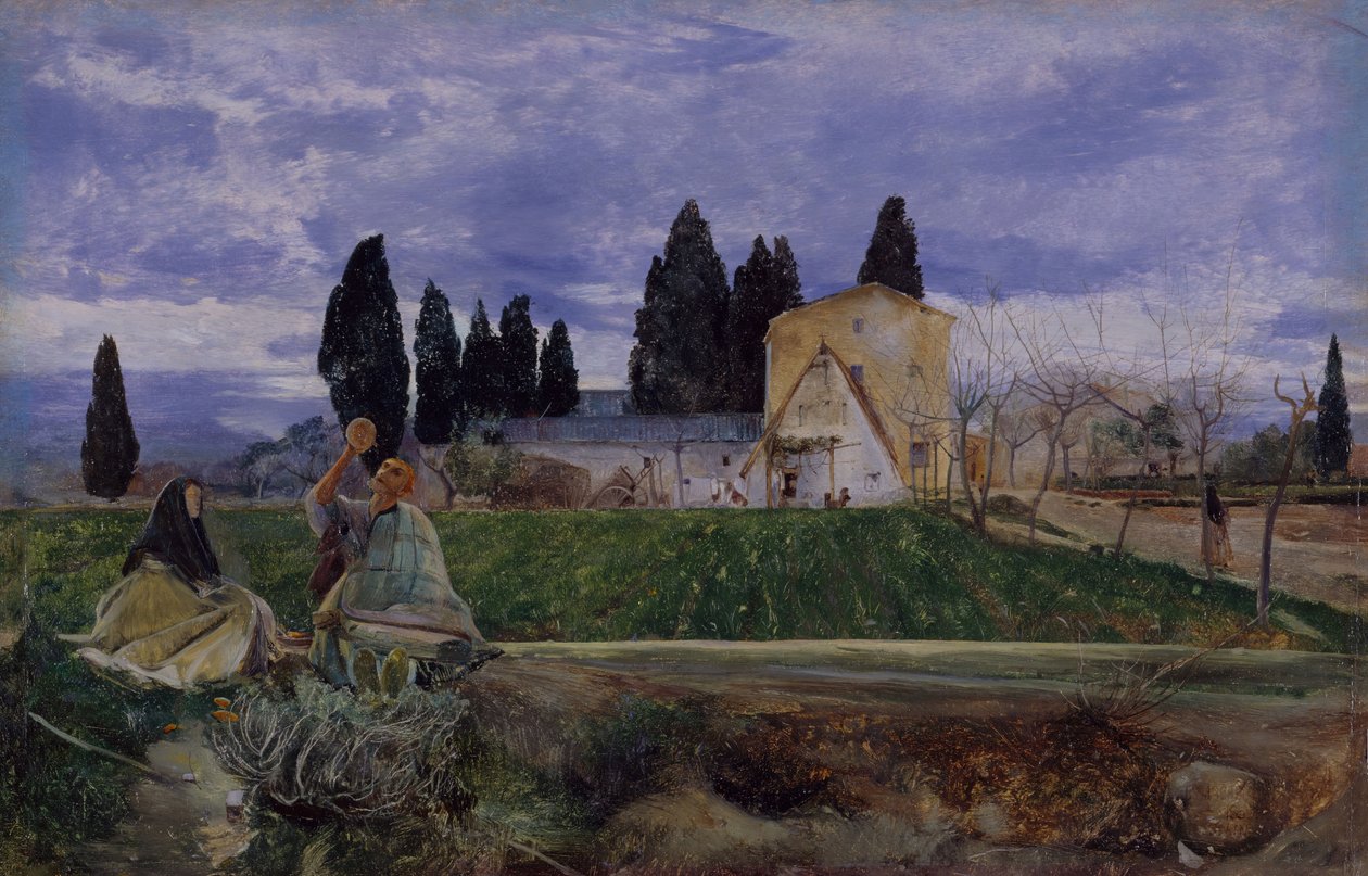 Primavera en España, cerca de Gordella, c. 1869 de John William Inchbold