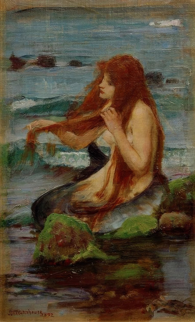 Una sirena de John William Waterhouse