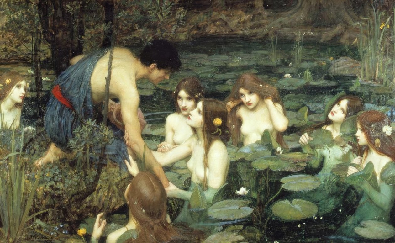 Hilas y las ninfas de John William Waterhouse