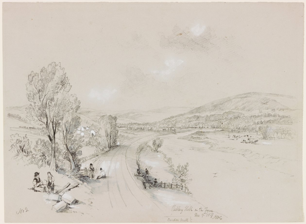 Ridley Hall, Bardon Mill, 1837 de John Wilson Carmichael