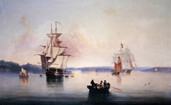 Saltash Creek, cerca de Plymouth de John Wilson Carmichael