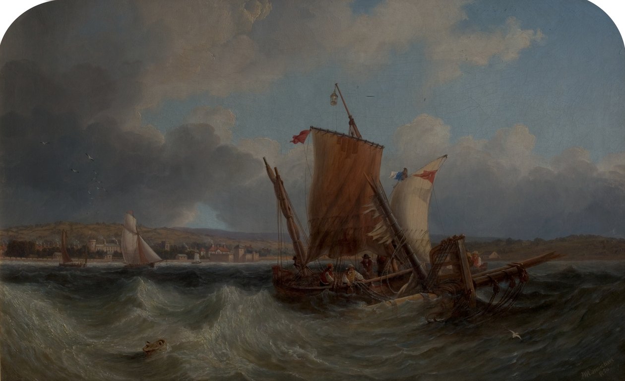 Embarcaciones frente a North Yarmouth, 1959 de John Wilson Carmichael