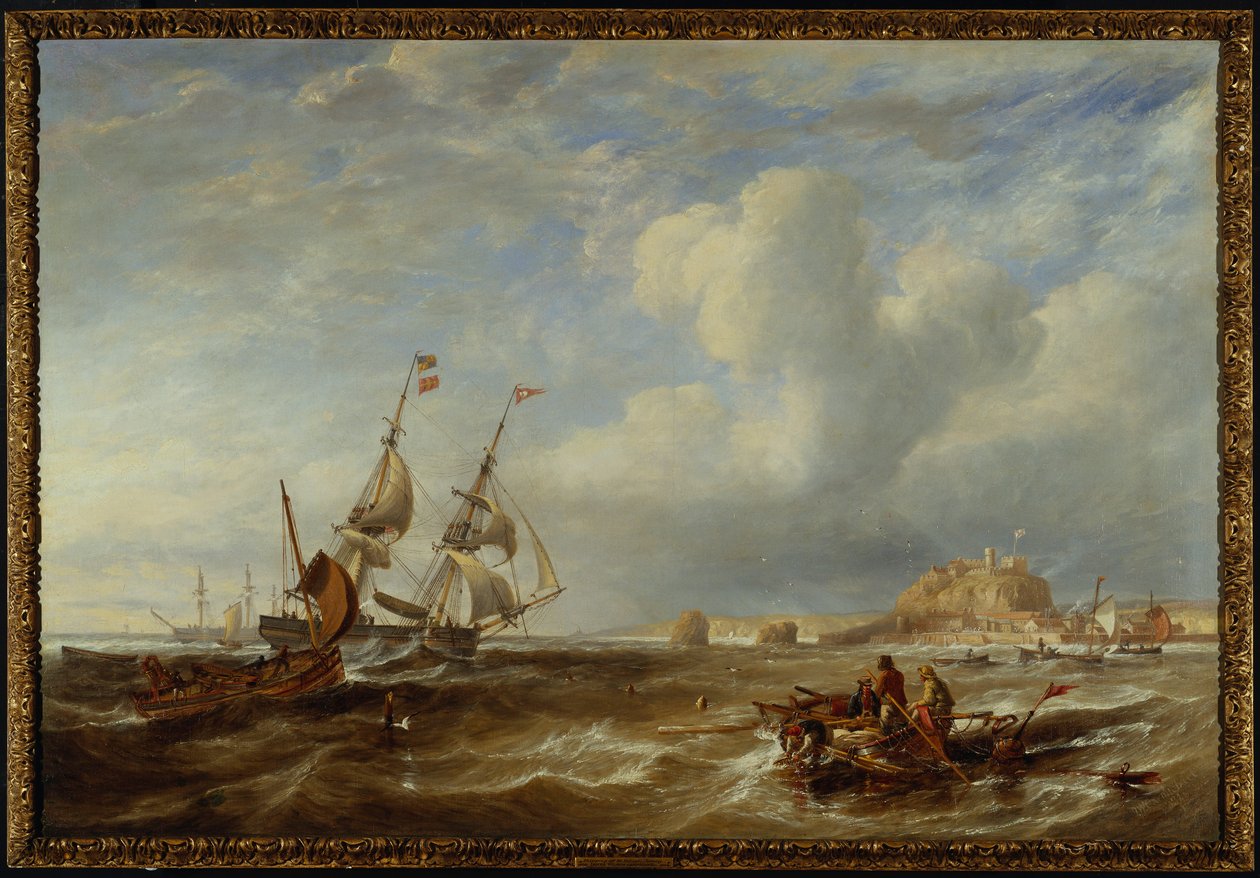 El bergantín de 78 toneladas "El Abogado" frente a St. Helier, Jersey, 1749 de John Wilson Carmichael