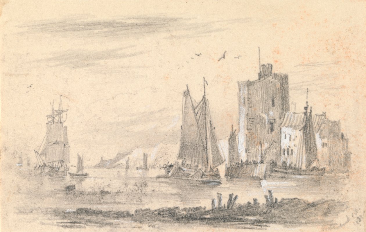 Escena del puerto de John Wilson Ewbank
