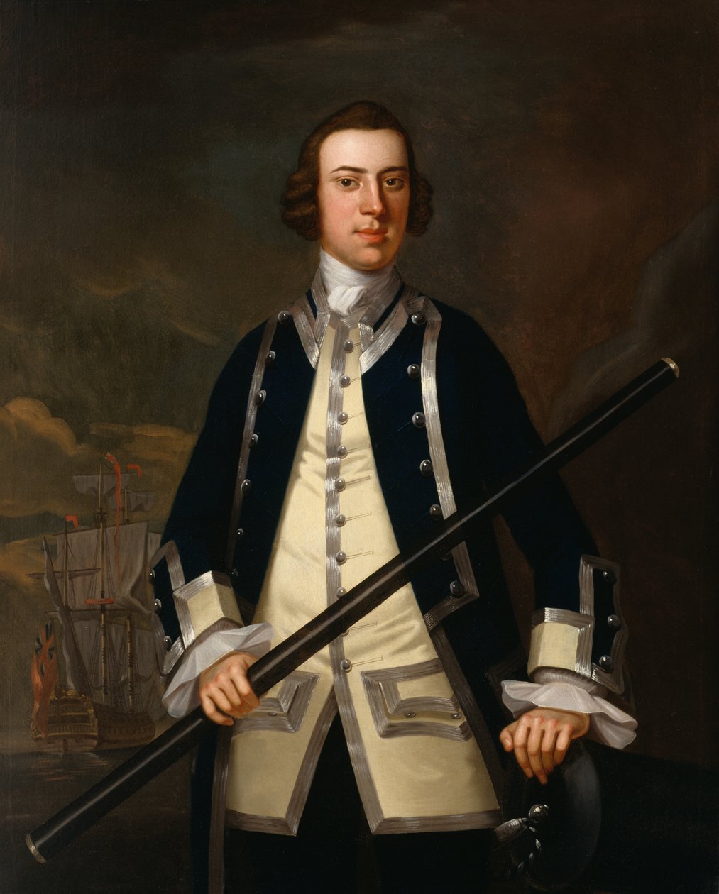 Retrato de un oficial naval, tradicionalmente conocido como Augustus Keppel (1725-86) c.1749 de John Wollaston