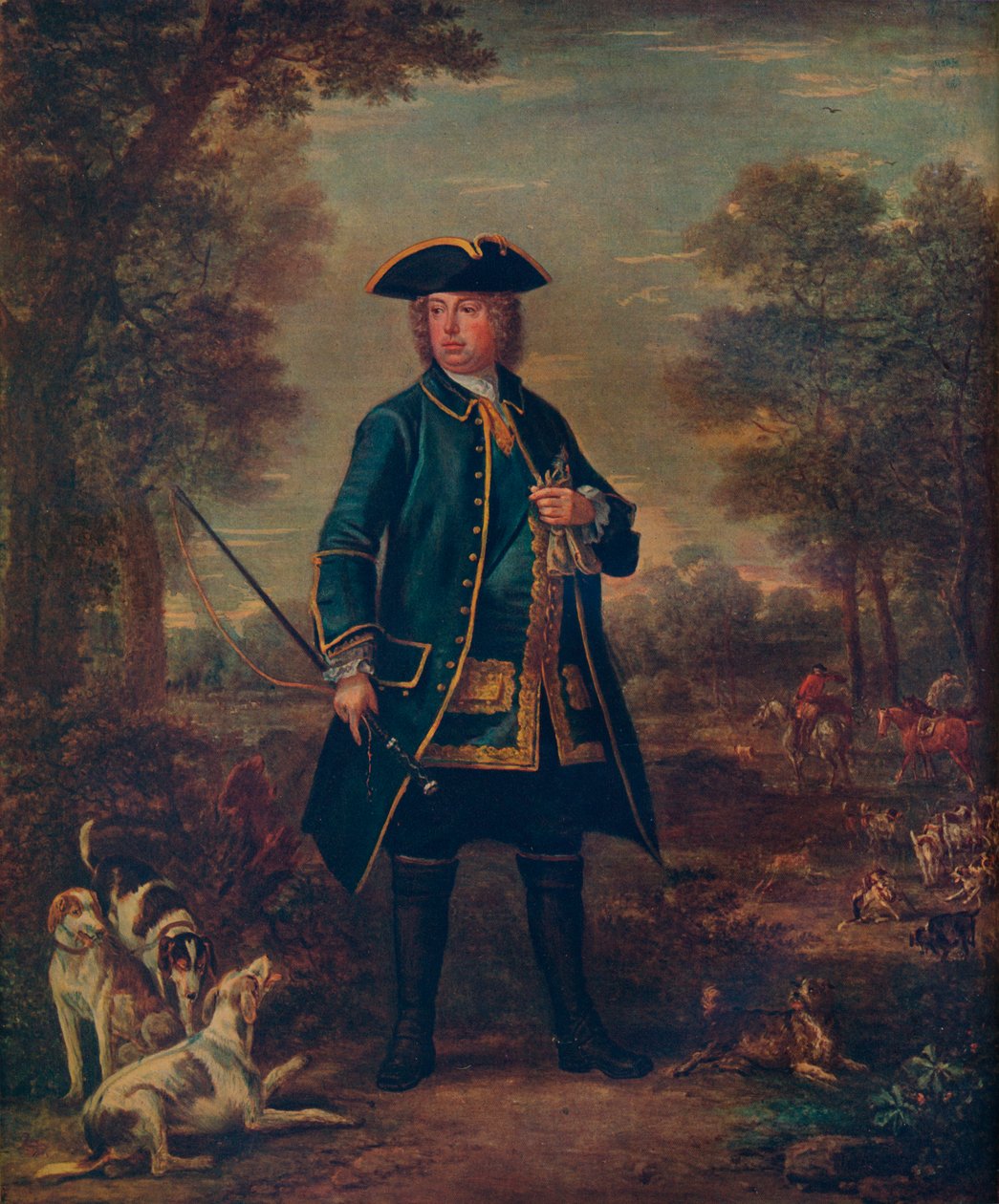 Sir Robert Walpole con Perros de John Wooton