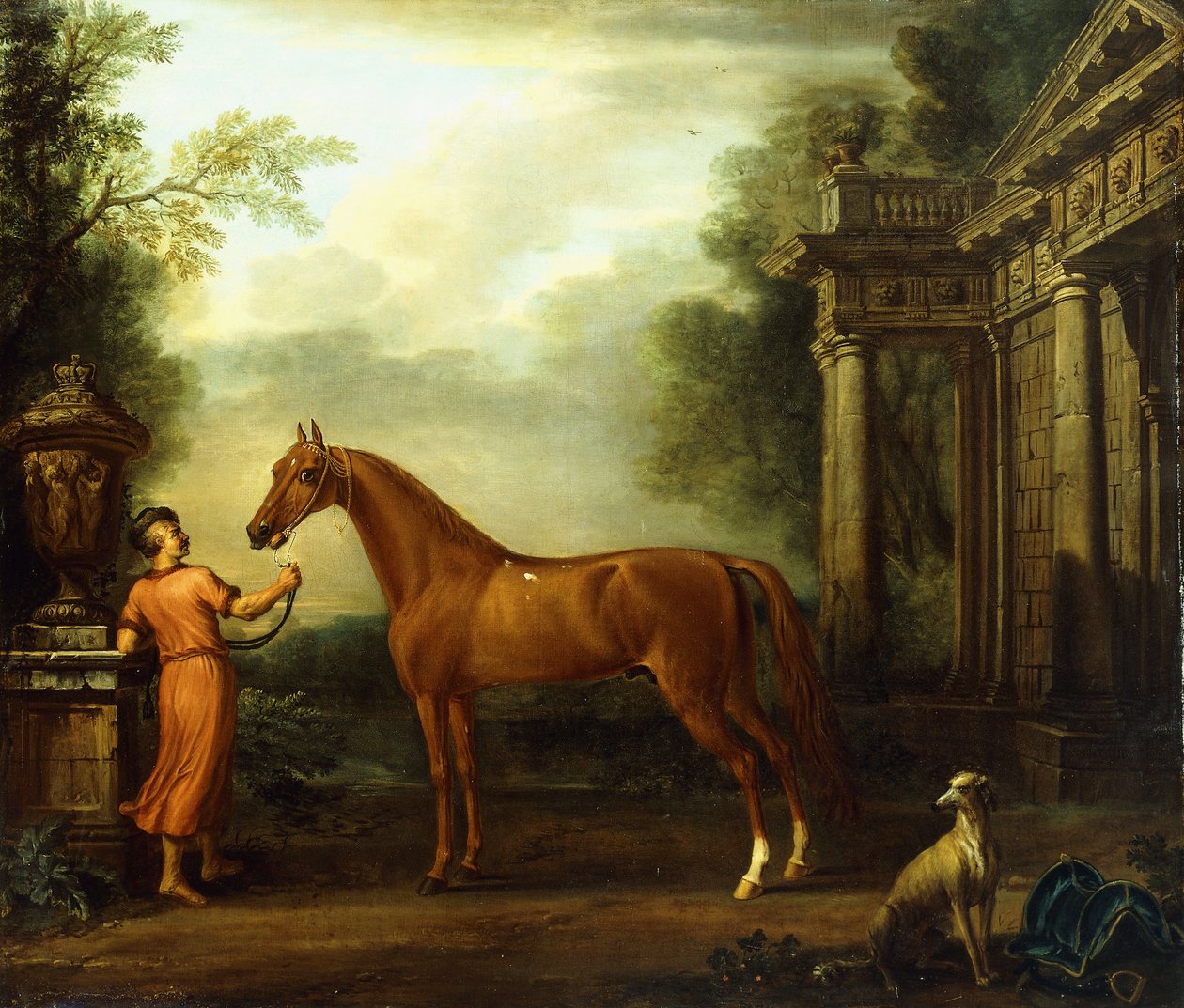 El árabe castaño de Hampton Court, c.1726 de John Wootton