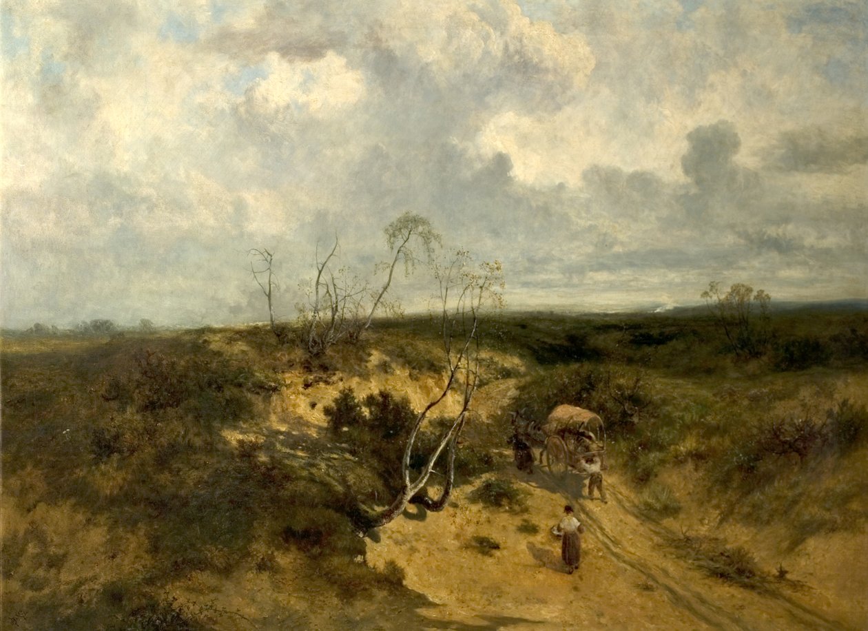 Un tramo arenoso de camino, 1874 de John Wright Oakes