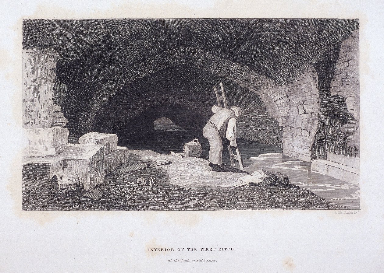 Río Fleet, Londres, 1851 de John Wykeham Archer
