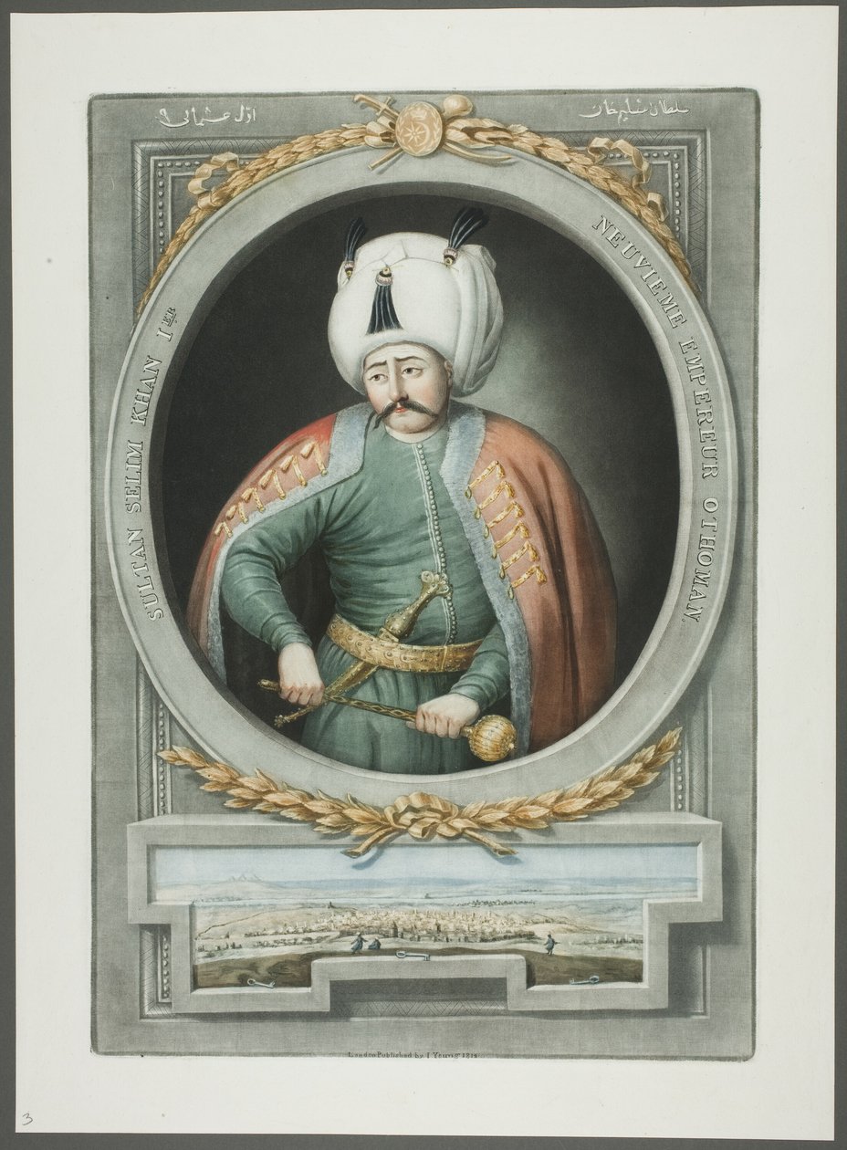 Selim Kahn I, de Retratos de los Emperadores de Turquía de John Young