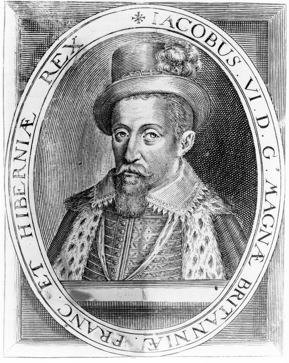 Jacobo VI de Escocia, impresión publicada por H. Jacopsen, 1618 de John de Critz